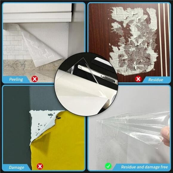 Double Sided Adhesive Tape Roll for Peel Stick Tile Craft DIY Projects 30ft - Picture 2 of 7